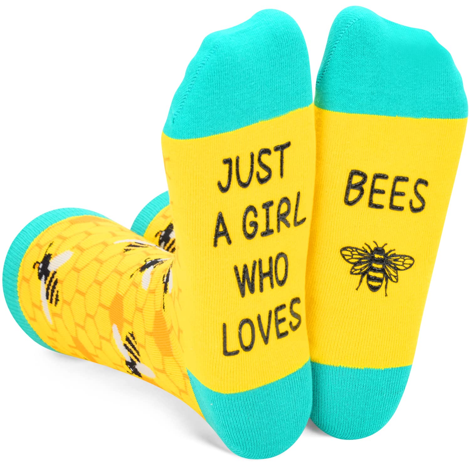 Zmart Funny Silly Cool Crazy Socks for Women Teen Girls, Turtle Bee Flamingo Dolphin Book Lover Gifts