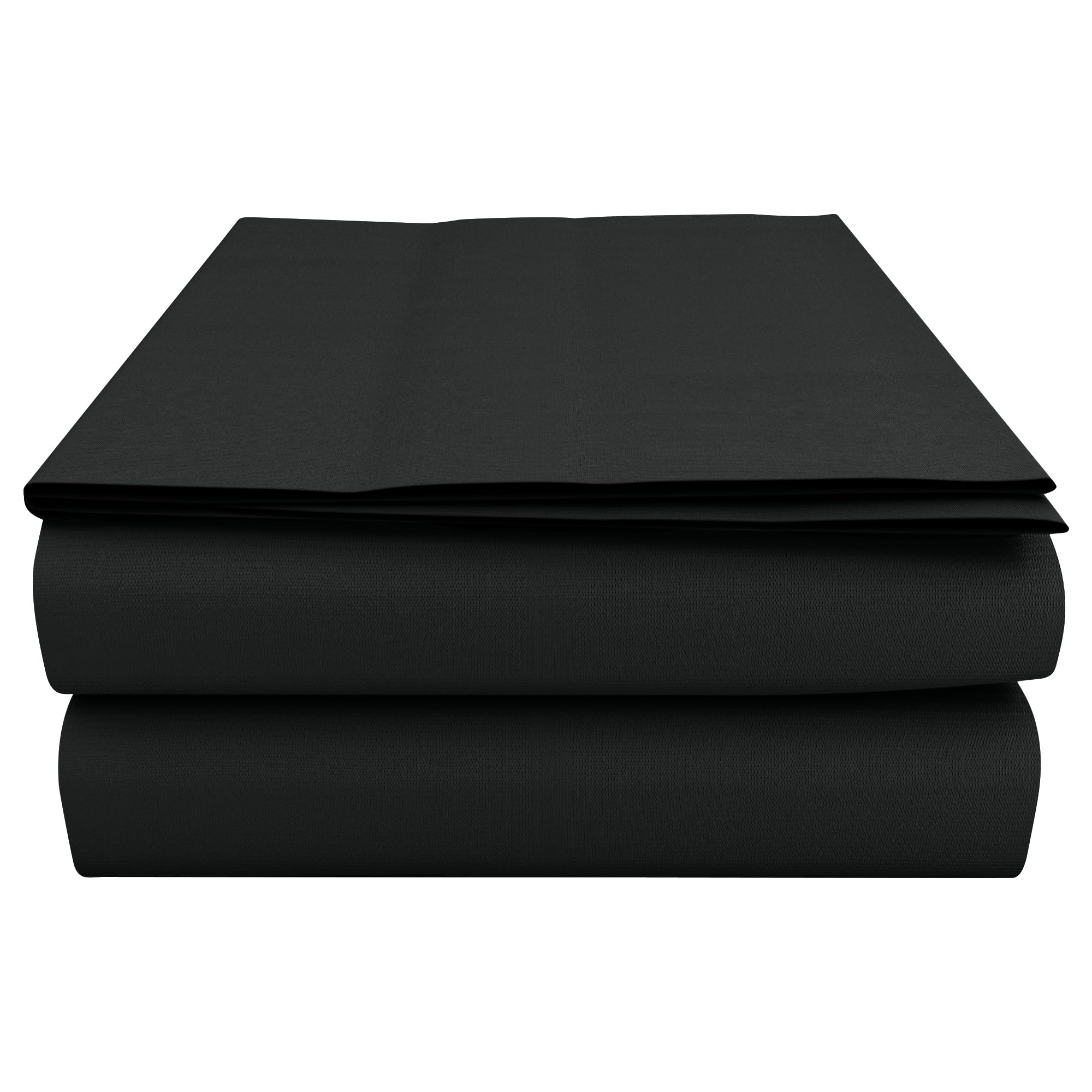 HOME ACE Black Super King Flat Sheets 254CM x 290CM, Poly Cotton Flat Sheet Super King Size Bed, Easy Care Super King Flat Sheet Super King Sheets Flat Super KingSize Flat Sheet Superking Size
