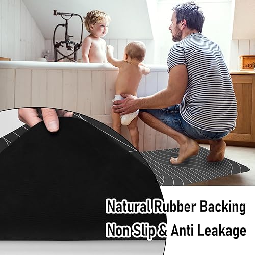 Miniatura 4 de UVTQSSP Alfombra de baño de 24 x 16 pulgadas, antideslizante, súper absorbente, de secado rápido, lavable, sin manchas, alfombra de goma para