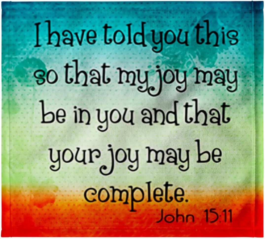 3dRose Bible Verse John 15-11 with Butterfly Bible Christian Inspirational Saying 22x30 Bath Hand Pool Towel