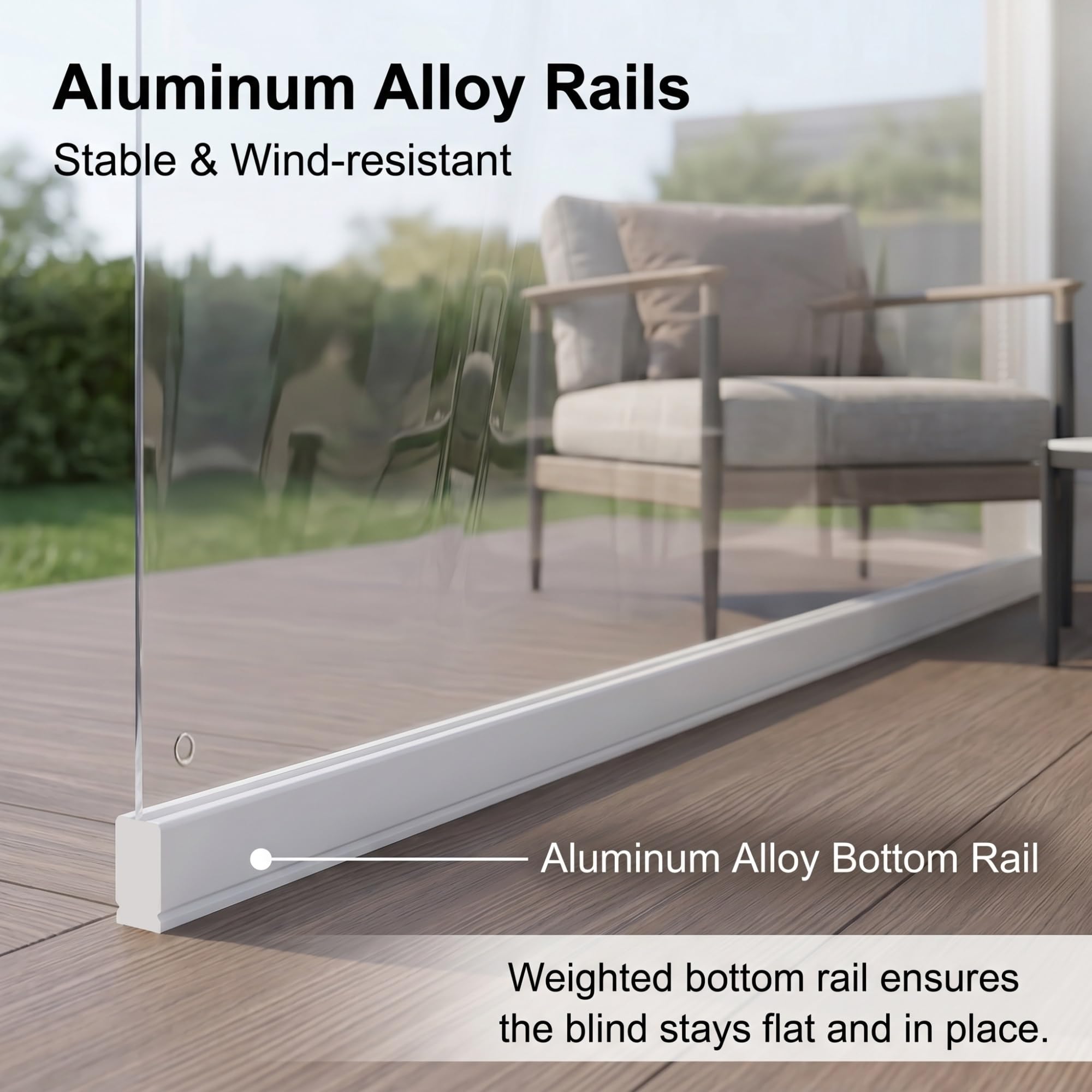 Tenda a Rullo Trasparente per Esterni,Plastica in PVC Tapparella Avvolgibile, con occhielli,Tenda Antipioggia Isolamento Termico Antipolvere, con Accessori, Antipioggia