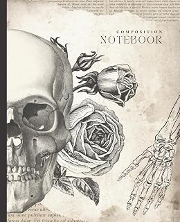 Gothic Composition Notebook College Ruled: Human Anatomy Vintage Medical Illustration | Dark Academia Antique Aesthetic Journal | Skeleton Skull & ... 110 Pages: Unique Gift Idea For Doctor Nurse