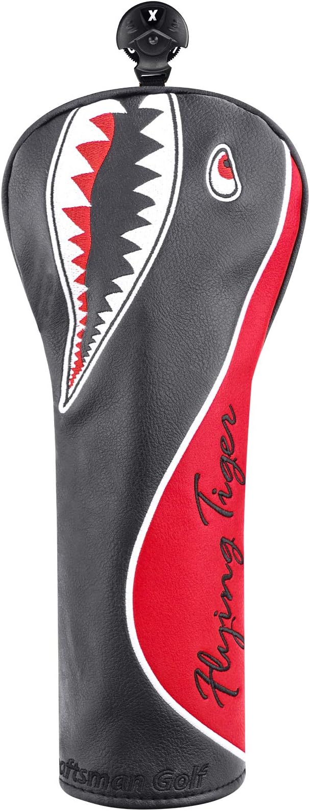 Craftsman Golf Flying Tiger Warshark Golf Club Cover Headcover for Driver Fairway Wood Rescue Hybrid Blade Putters