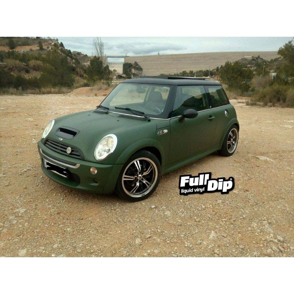 AutoFullCar - Full Dip Pintura para Coche Verde Militar Bote 4 litros - Listo para Aplicar