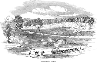 Australian Gold Rush 1852 Nthe Golden Point At Ballarat Australia During The Gold Rush Wood Engraving From An English Newspaper Of 1852 Poster Print by (18 x 24)