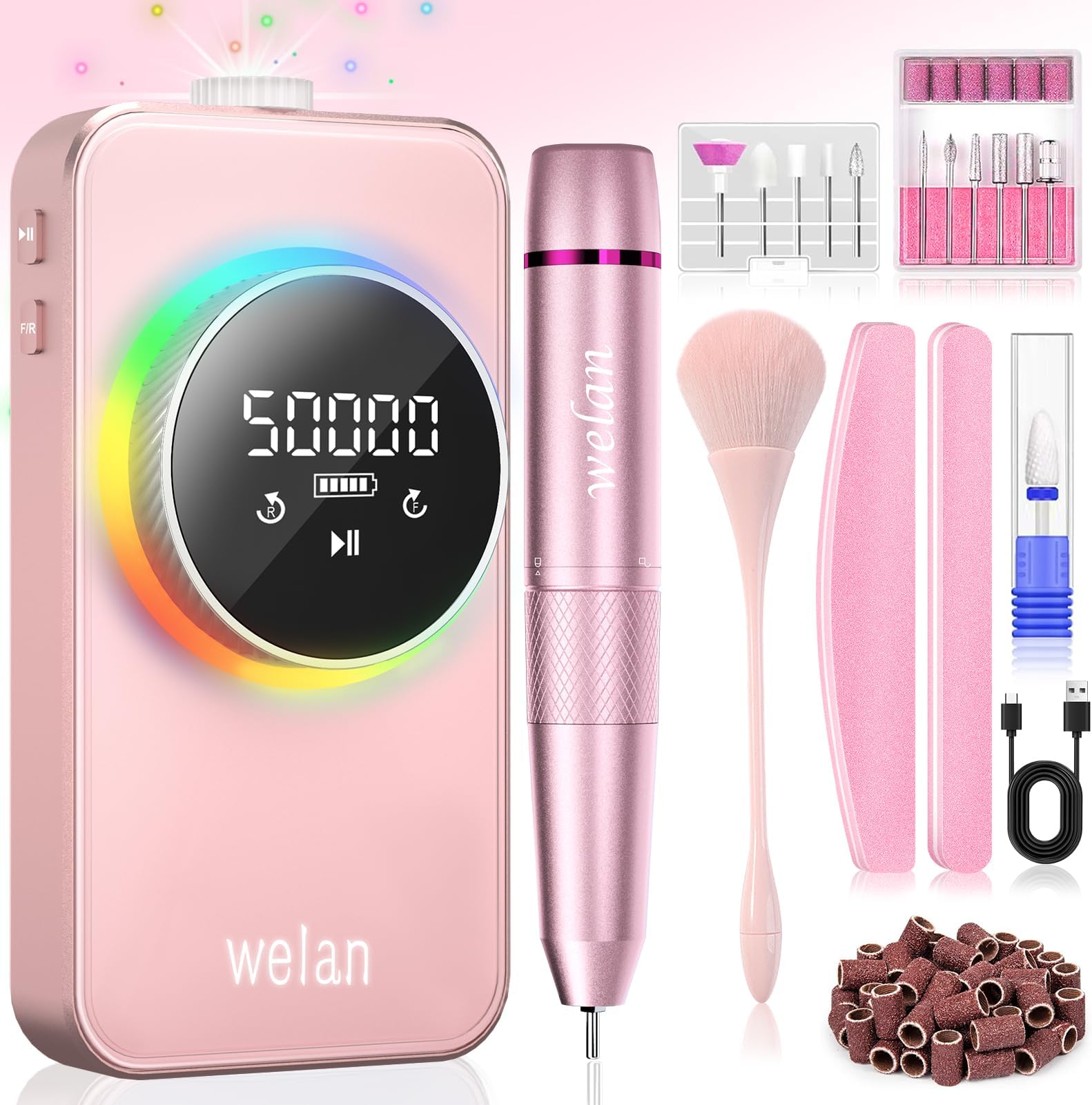 Amazon com Welan Electric Nail Drill Professional 50000RPM Electric