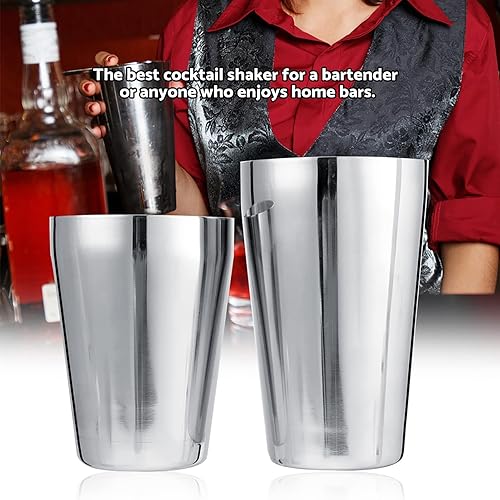 Vista 5 de Cocktail Shaker Set Bar Cocktail Tools for Mixed Drink, Stainless Steel Cocktail Shaker Set Bartender Kit(600/450ml)