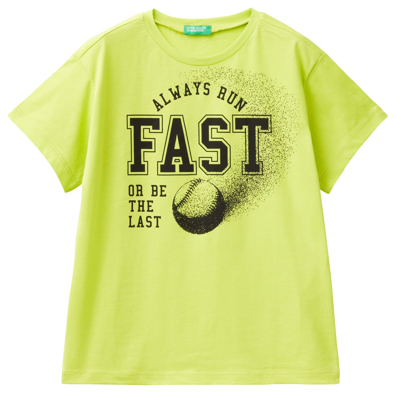 United Colors of Benetton Camiseta 3096c10ke, Verde, 130 cm para Niños