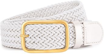 XZQTIVE Straw Woven Waist Belts for Women Fashion Boho Rattan Braided Belt with Gold Buckle for Casual Dresses Jeans