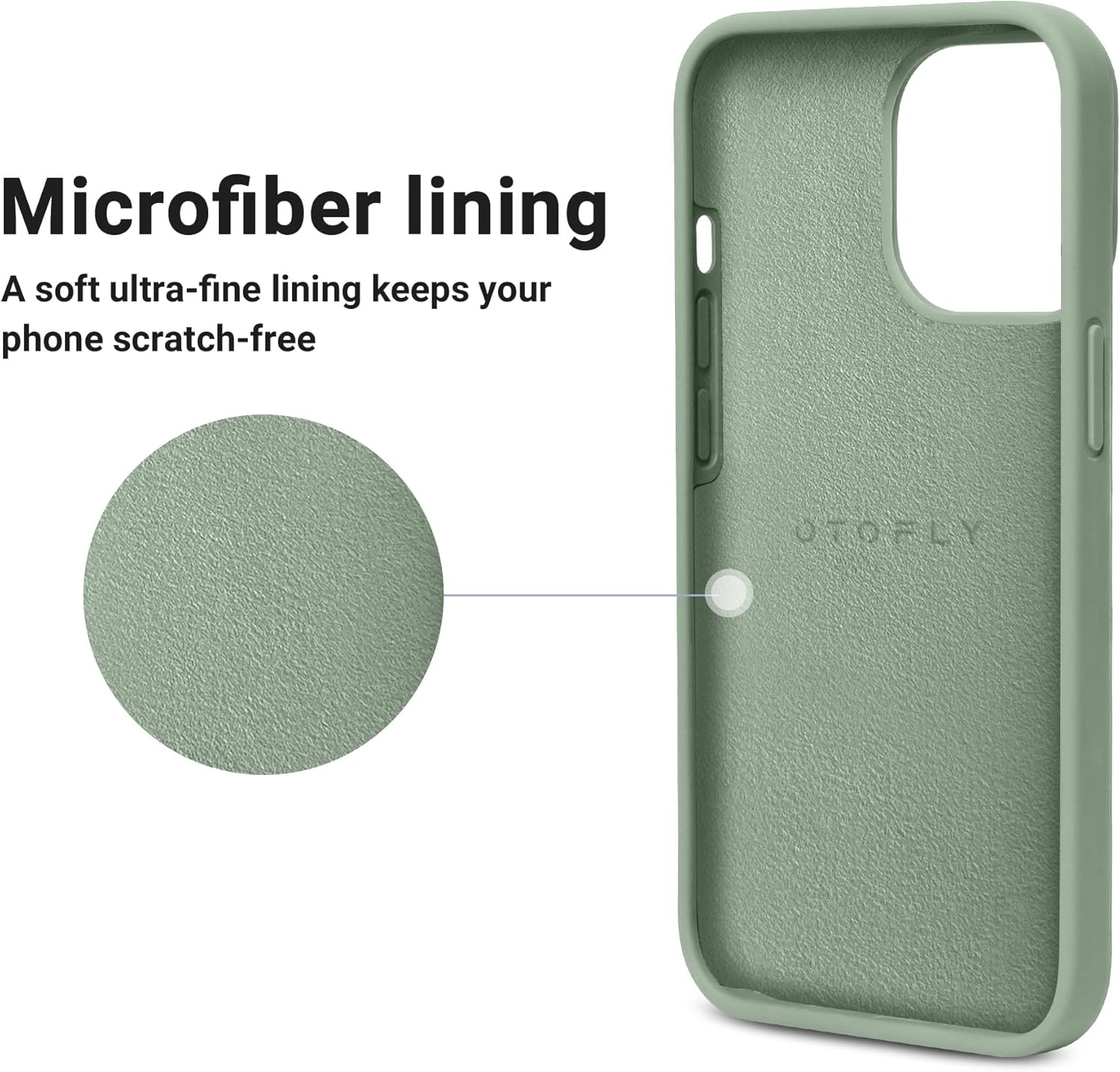 OTOFLY Designed for iPhone 14 Pro Case, Silicone Shockproof Slim Thin Phone Case for iPhone 14 Pro 6.1 inch (Calke Green) : Cell Phones & Accessories
