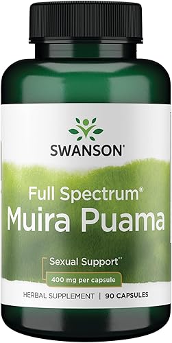 Swanson Full-Spectrum Muira Puama Root 400 mg 90 Tapas, 0784922296702, Cápsula, 1
