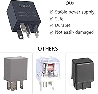 Vista 3 de 2 relés de 4 pines, 30A, 12V para automóvil - Relé de arranque resistente multiusos - Accesorios automotrices universales con diseño impermeable