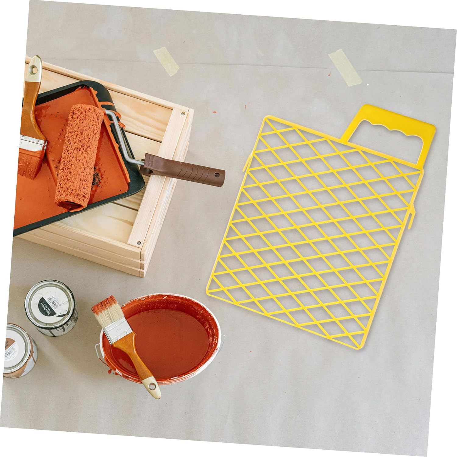 Paint Bucket Grid Tray Plastic Screen Paint Filter for Efficient Painting Projects for Rollers and Trays