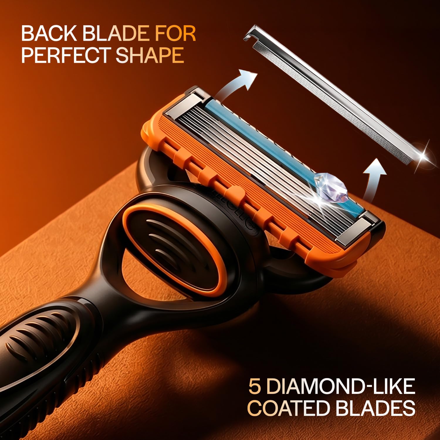 Gillette Fusion Power, Shaving Razor For Men | Micro-Pulse Technology For Reduced Friction | With Beard Shaping Back Blade | 5 Blades For Your Perfect Shave | Styling Back Blade For Your Perfect Shape 4
