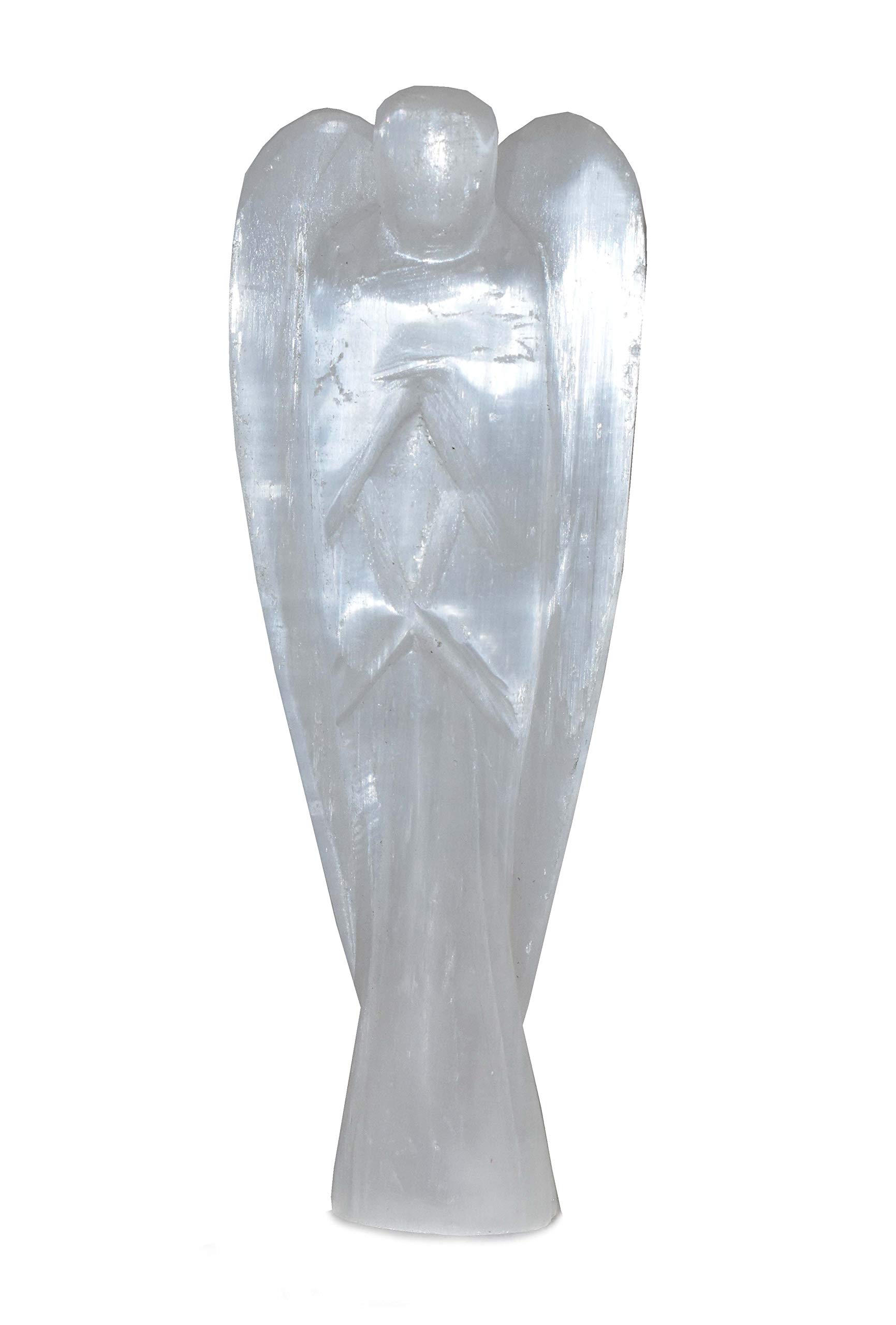 Healings4u Angel Selenite Size 3 inch Natural Healing Reiki Crystal Chakra Balancing Vastu Stone