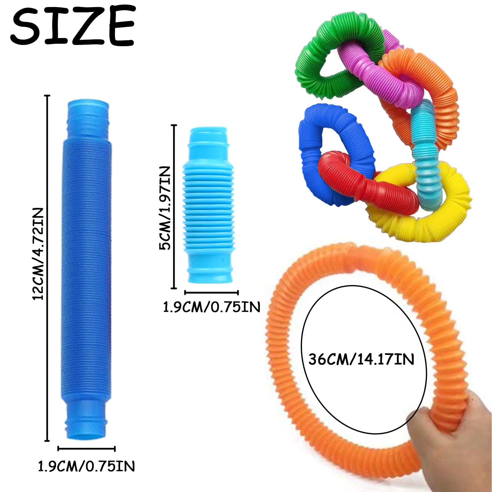 AYNKH 20 Pcs Colorful Pop Tubes - Image 2