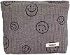dootdott Cosmetic Bags Makeup Pouch Clean Girl Aesthetic Cute Makeup Bags Purse Essentials, Smiley Face Cosmetic Pouch Bags Corduroy Small Pouches for Purse Grey