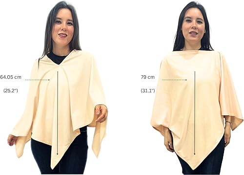 Miniatura 8 de Poncho para lactancia de privacidad Algodón Pima peruano - Melocotón suave 4 en 1 chal transpirable, accesorios de lactancia, accesorios de bombeo