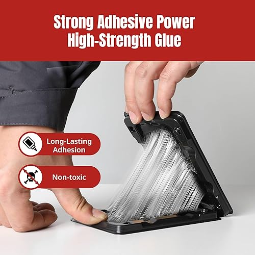 Miniatura 3 de POPTRAP Trampa para ratas resistente y grande, súper pegajosa con pegamento ultra fuerte, aroma a mantequilla de maní para interiores y exteriores,