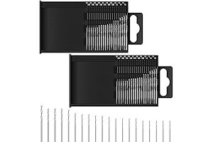 0.3-1.6mm 40pc Full-Ground HSS Twist Drill Bit Set for Jewelry Making