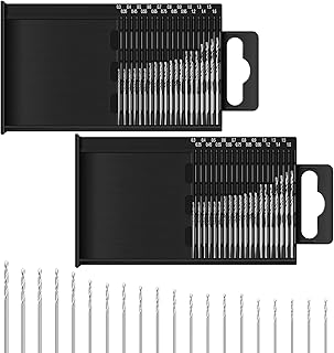 0.3-1.6 mm Micro Mini Drill Bit Set Tiny Drill Bits Small Shank Full-Ground HSS Twist Drill High Speed Steel Boards Tiny Drill Bits for Dill (40 Pieces)