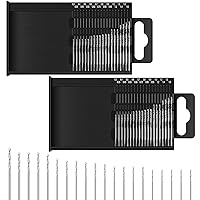 Vista 1 de Juego de brocas micro mini de 0.3-1.6 mm, brocas pequeñas de vástago pequeño, HSS totalmente rectificado, broca helicoidal de acero de alta