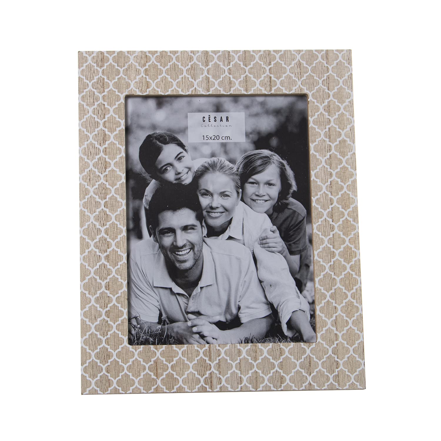 Cadre photo 15x20 cm bois rigide anti déformation lot de 2 DRW blanc