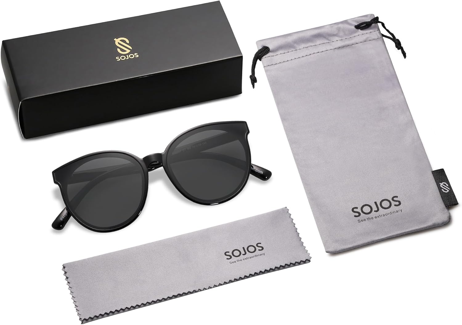 SOJOS Fashion Round Sunglasses for Women Men Oversized Vintage Shades SJ2057 - Image 6