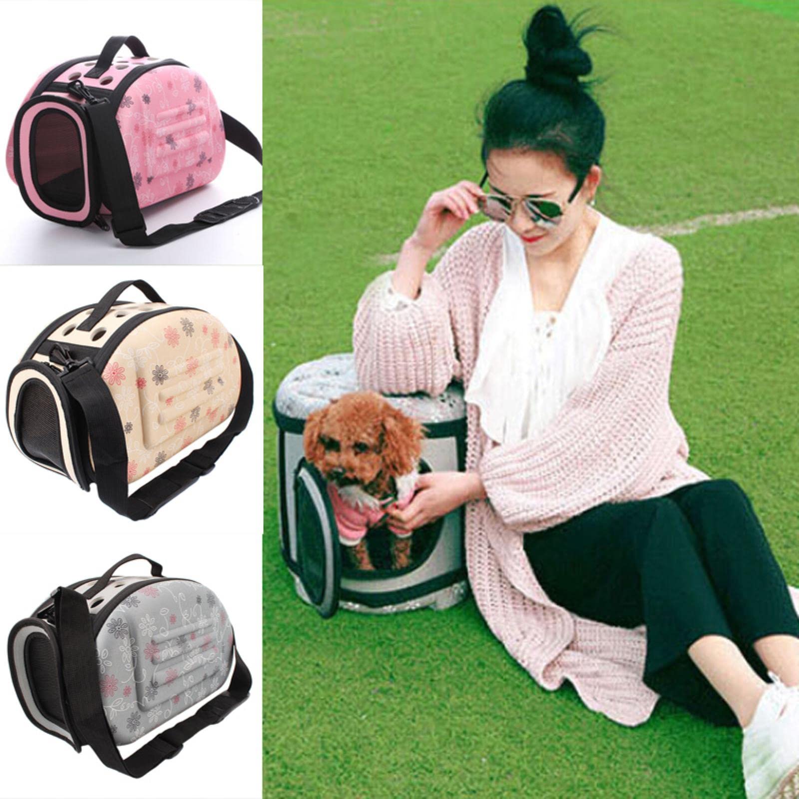Zaino per Cani Pet Carrier for Dogs Cat Pieghevole Gabbia Pieghevole Cassa Pieghevole Cassa Borsa da Trasporto in Plastica Borse per Il Trasporto Animali Domestici