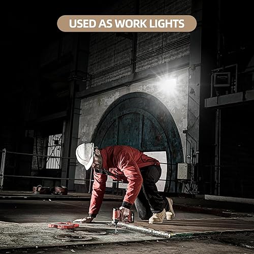 Miniatura 6 de HITOO Reflectores LED de 50 W para exteriores, reflector súper brillante para exteriores, luz de trabajo exterior con enchufe de 5.25 pies, IP66