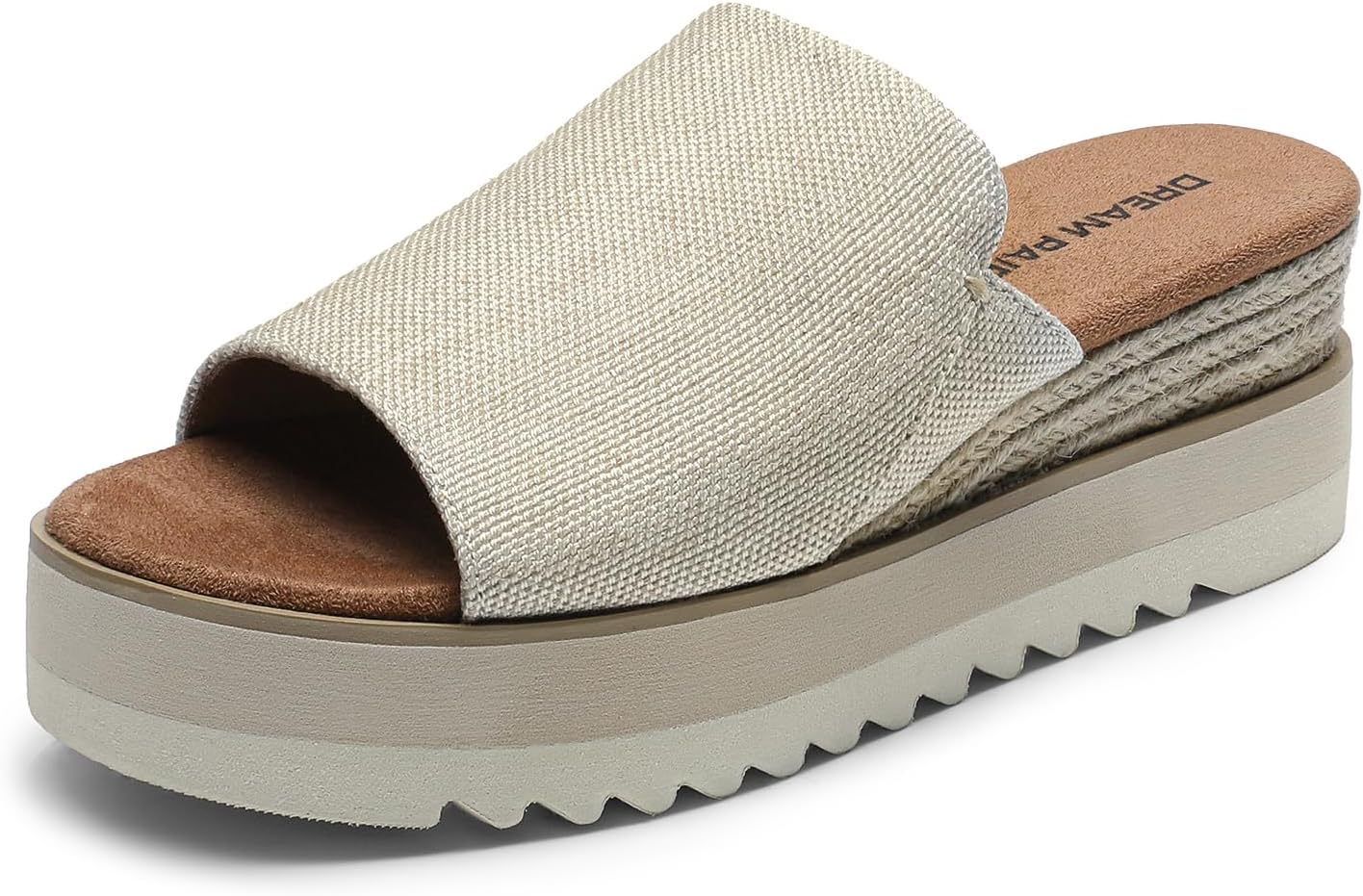 DREAM PAIRS Women Slip On Bohemia Wedge Canvas Summer Sandals