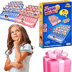 Jogo Infantil Quem Sou Eu com Tabuleiro Educativo Interativo para criança acima de 6 Anos Estimula Memória e Diversão Familiar 2 Jogadores presente dia das crianças menino menina