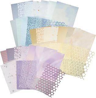 45 Sheets Scrapbook Paper Handmade Textured Paper Diary Accessory 7 x 5.25 Inch Scrapbooking Materials for DIY