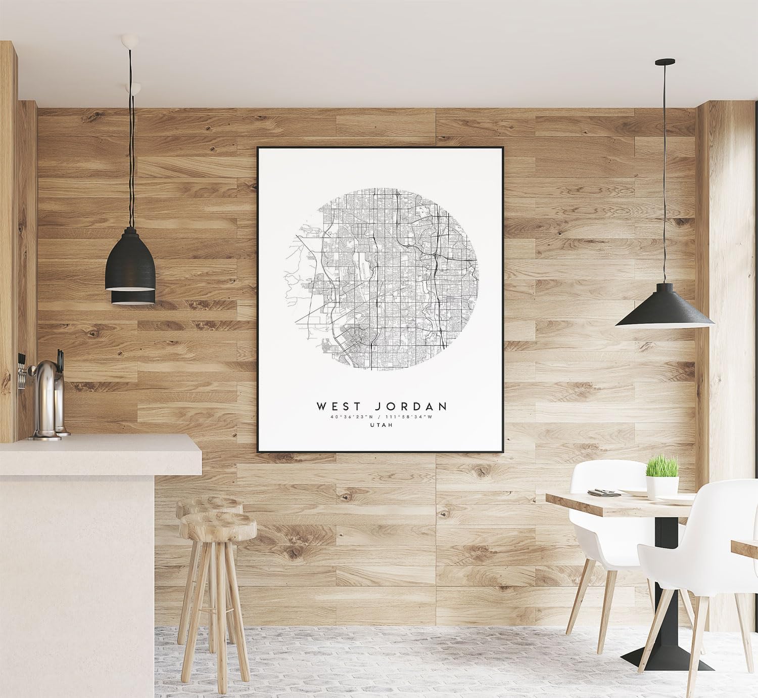 Black & White Poster of West Jordan Utah Ut | 11x17 12x18 16x24 24x36 Minimalism Unframed Wall Art | Minimal Traveler Print for Gift | Minimalist Artwork for Modern Home Office Decor 5