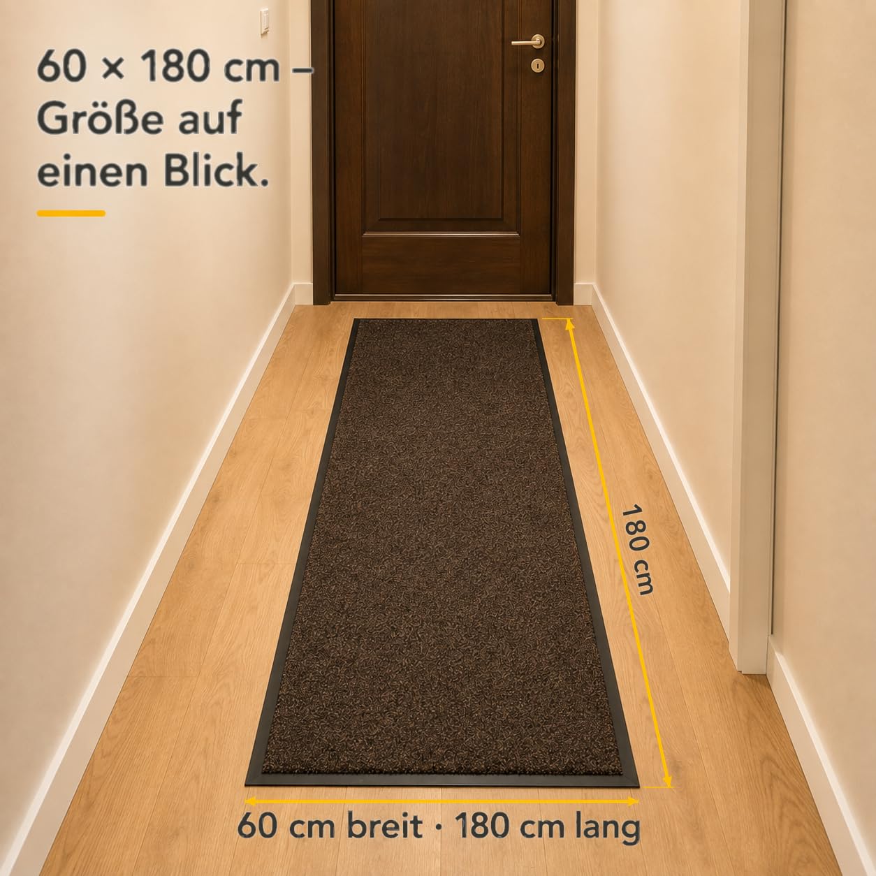 Entrando DUSTBLOCK Schmutzfangmatte 60x180 cm, Braun, rechteckig