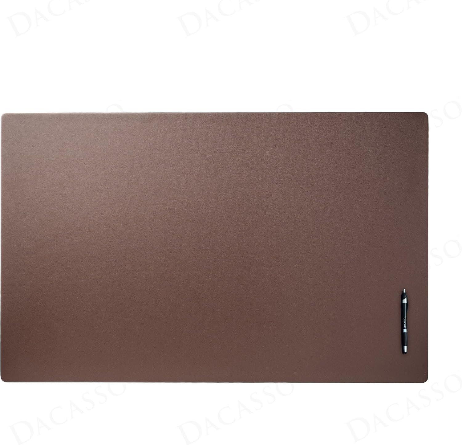 Dacasso 38” x 24” Luxury Brown Leatherette Desk Mat w/Out Side Rails – Executive Desk Surface Protector – Faux Leather Desk Pad Blotter for Writing Dacasso 38” x 24” Luxury Brown Leatherette Desk Mat w/Out Side Rails – Executive Desk Surface Protector – Faux Leather Desk Pad Blotter for Writing