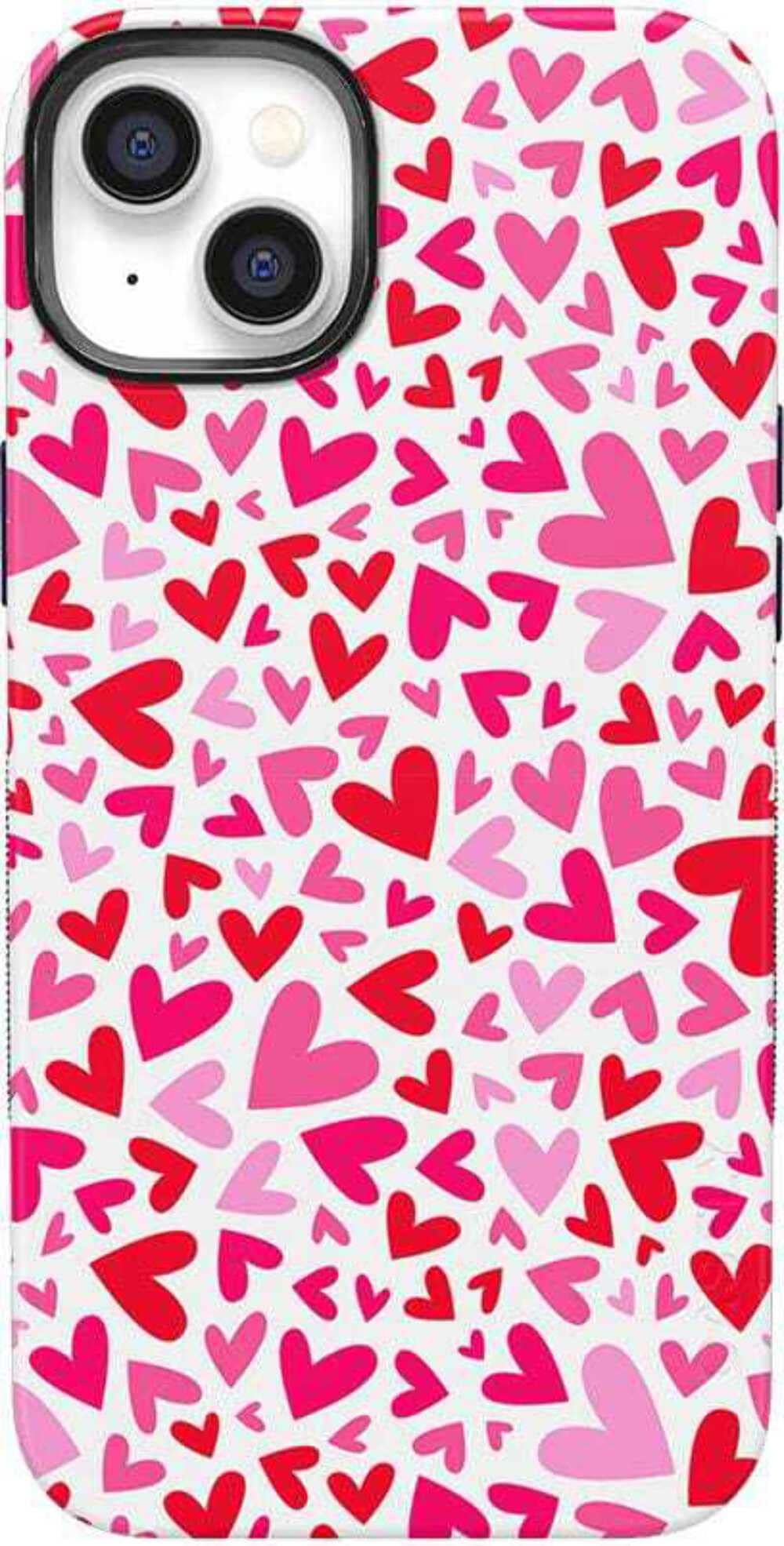 Casely iPhone 14 Case | XOXO | Candy Hearts | Compatible with MagSafe | Bold Protective Design