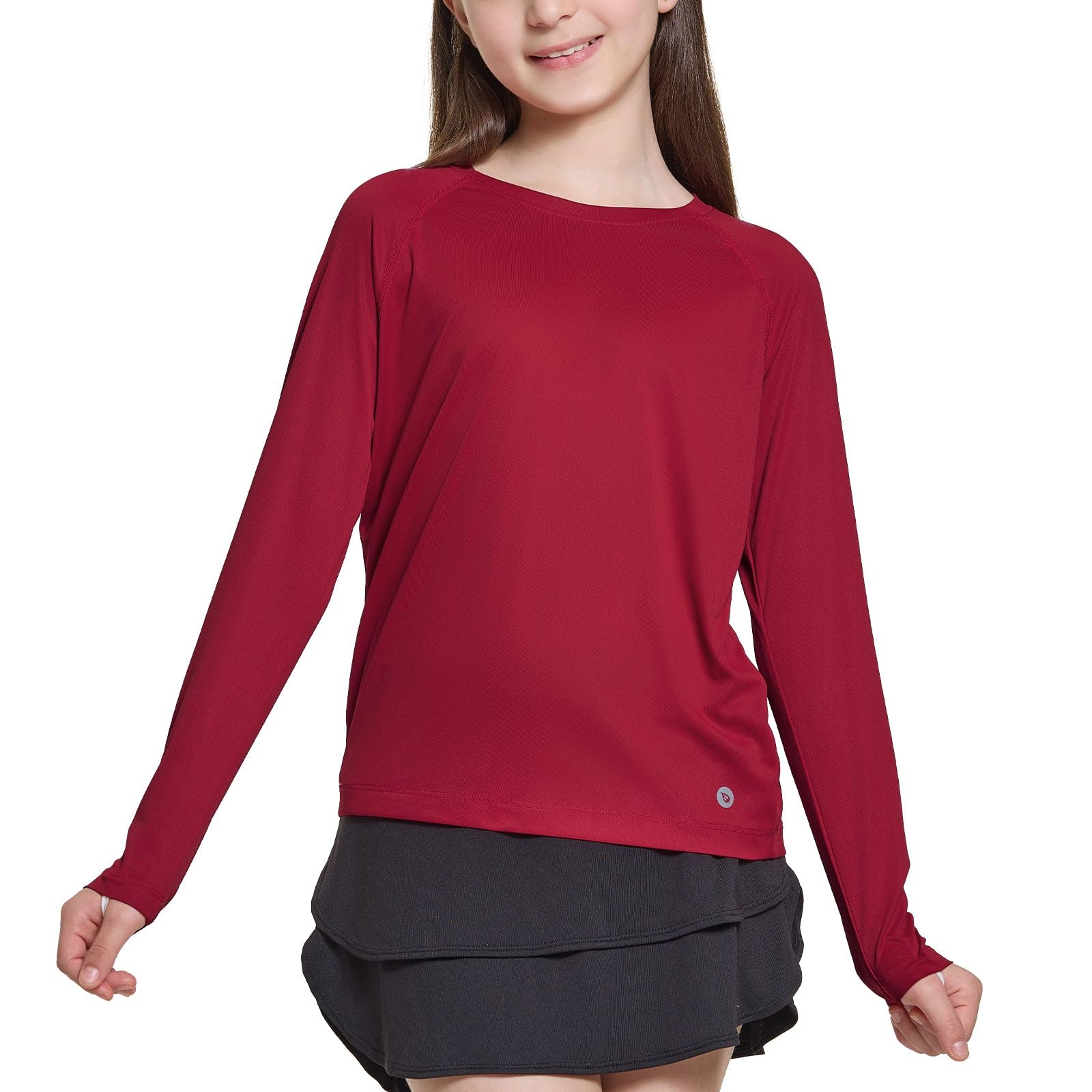 BALEAF Chemise Rushguard pour fille - Protection UV - Haut à manches longues - Séchage rapide - Léger - UPF 50+