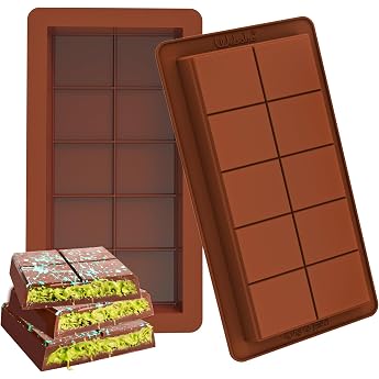 Webake Chocolate Mould Silicone Deep Pack of 2 LFGB Silicone Mould