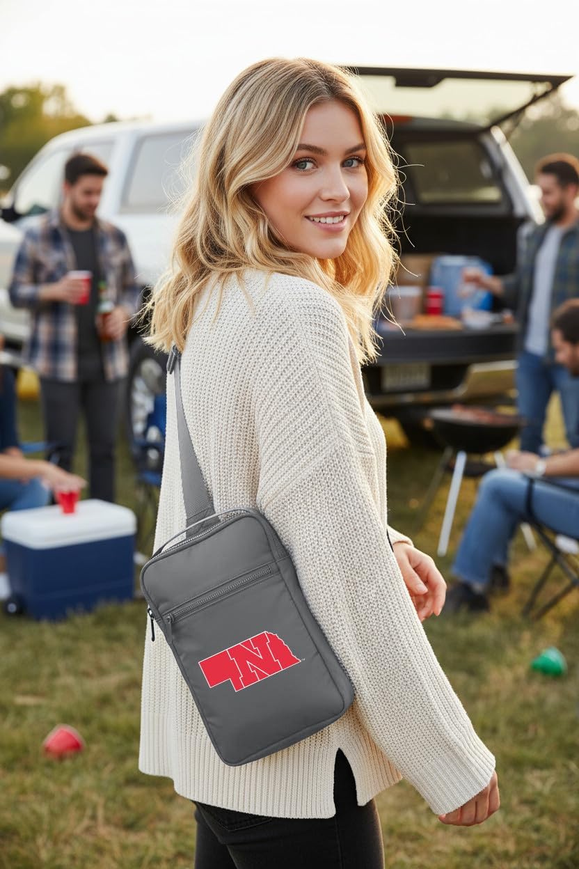 Broad Bay Nebraska Crossbody Bag - Versatile Travel, Sports, or Gameday Bag for Nebraska Cornhuskers Fans and Alumni, Men or Women