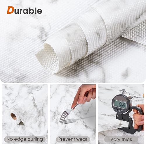 Miniatura 6 de Revestimiento de estante y cajón para gabinete de cocina, no adhesivo, lavable, reutilizable, fácil de limpiar, forro de agarre fuerte para