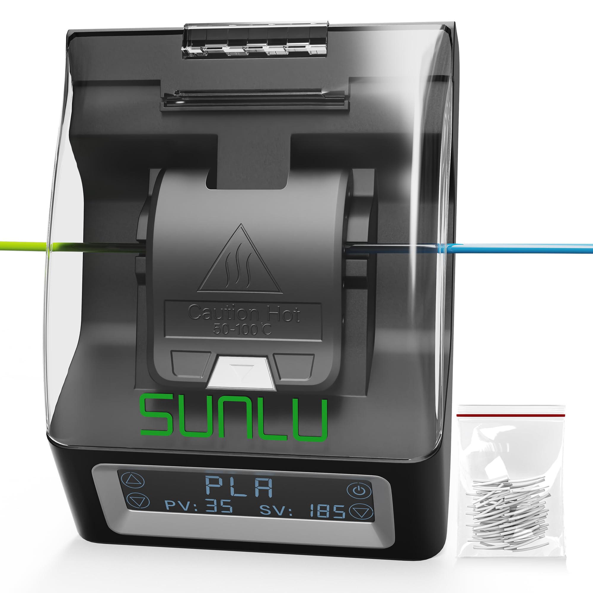 Filamento Connettore per Filamento di Stampante 3D da 1,75 mm, Filamento Connector con 200 Tubi in PTFE, Giuntatrice di Filamento Compatibile con SUNLU/Creality/Bambu Lab PLA PETG TPU ABS PA Nylon