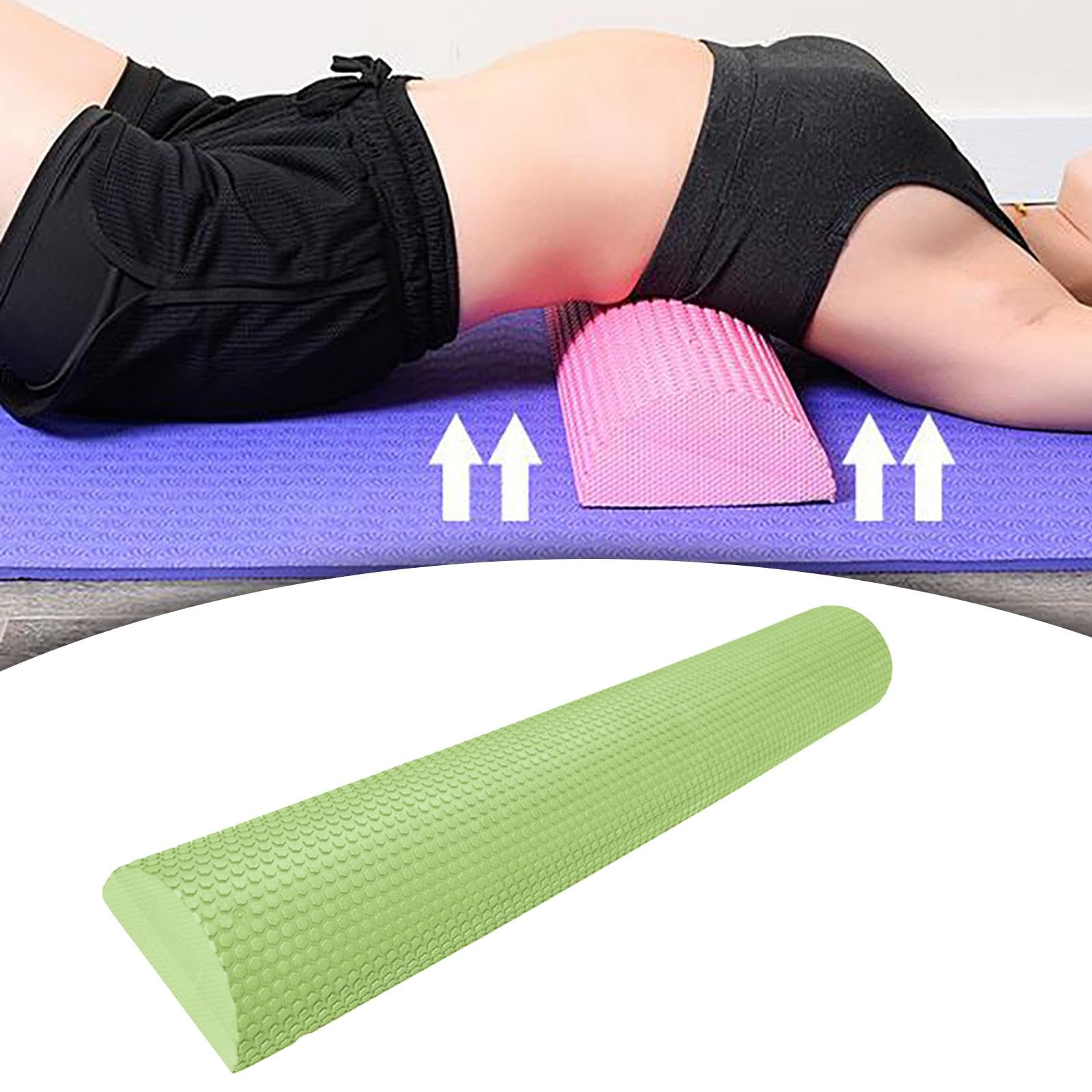 kowaku Eva Half Foam Roller, Foam Half Roller Massage, Antiscivolo, Yoga Blocks Half Round Foam Roller Neck for Men Women Relaxing Back Neck Legs Massage