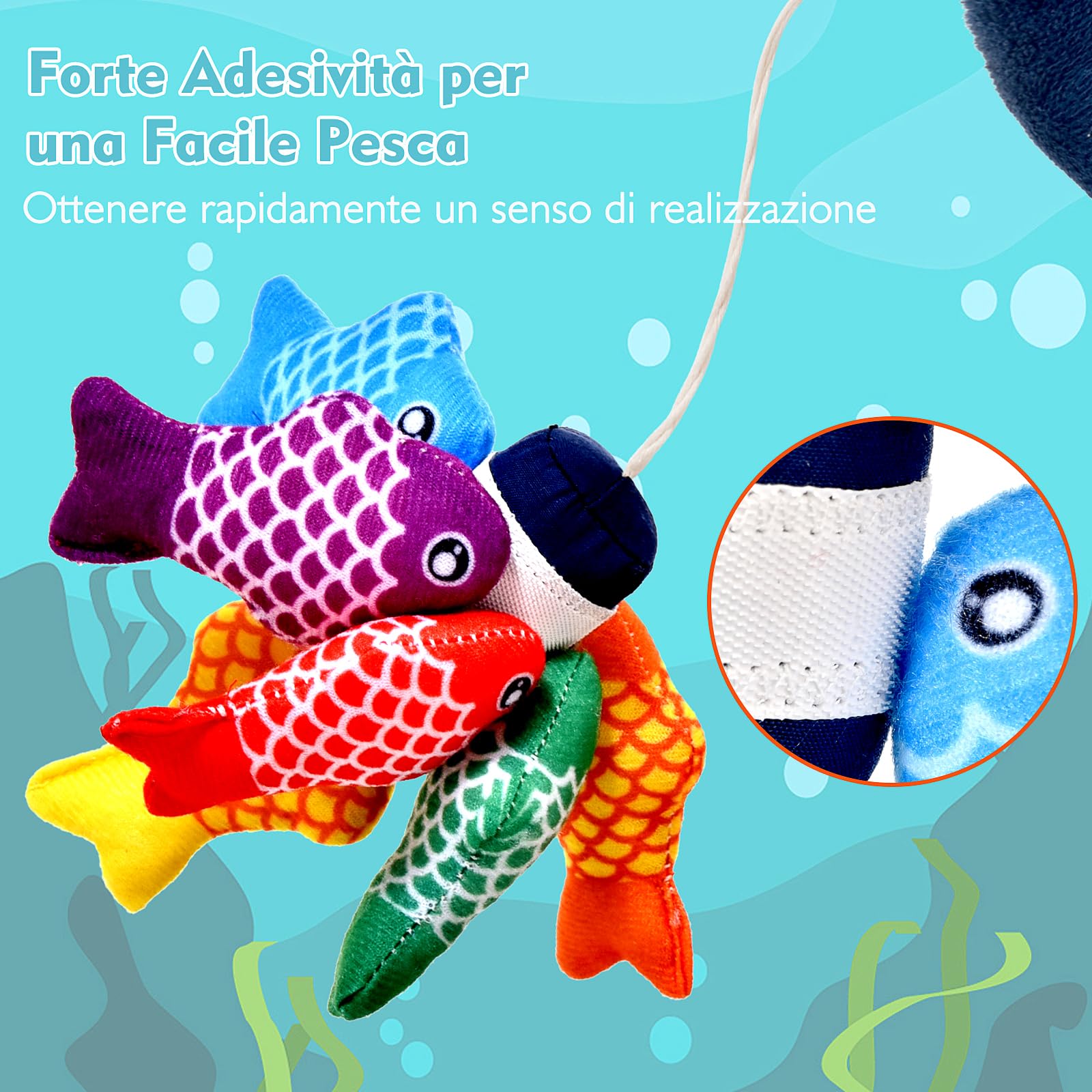 Yitical Giochi Bambini 1 Anno 2 Anni, 20PCS Montessori Gioco Pesca Morbidi, Regalo Bambino 6 12 18 Mesi, Interattivi Educativo Giocattoli Bambino