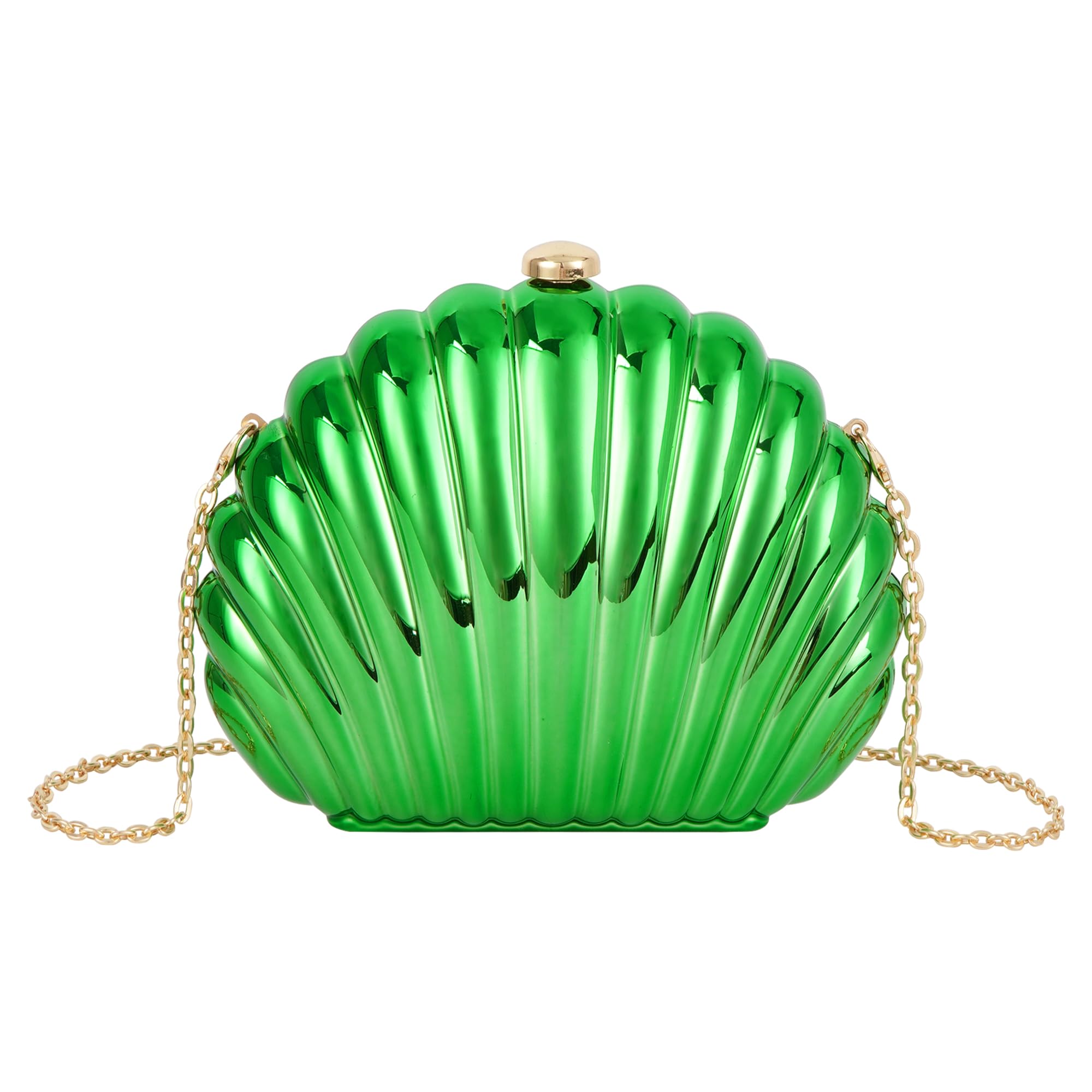 Women Seashell Evening Bag Purse Mermaid Chain Strap Clutch Handbag Shoulder Bag