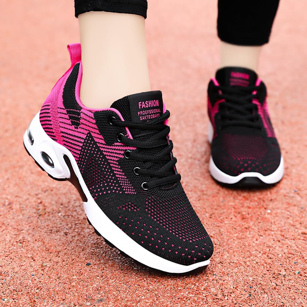 Padgene Womens Sneakers Air Cushion Running Shoes Lightweight Tennis Walking Shoes Mesh Breathable Gym Work Fashion Sneakers Athletic Comfortable Casual - Image 2
