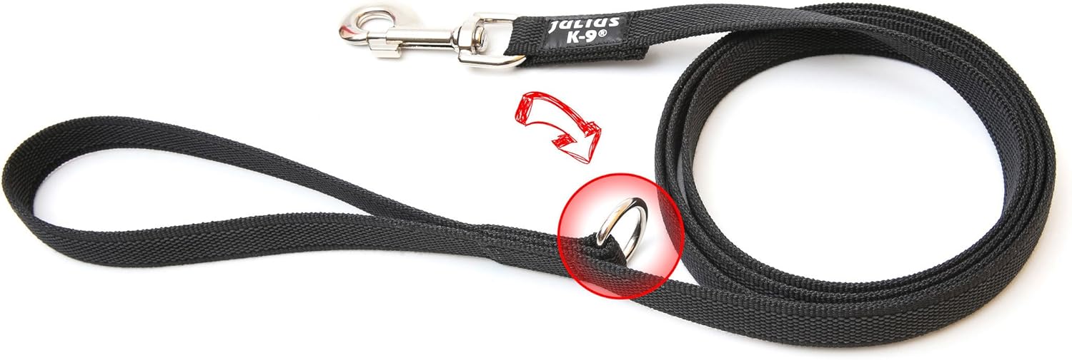 Color & Gray Super-Grip Leash with Handle, and O-Ring, 14 mm x 1,8 m, Black-Gray - Image 4