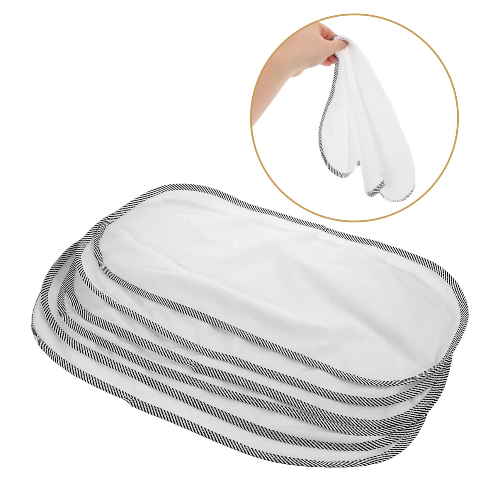 HEMOTON Tappetino Fasciatoio Portatile Set 6 Pezzi per Ragazzo Ragazza in Cotone Morbido e Riutilizzabile per Viaggi e Cambio Pannolino