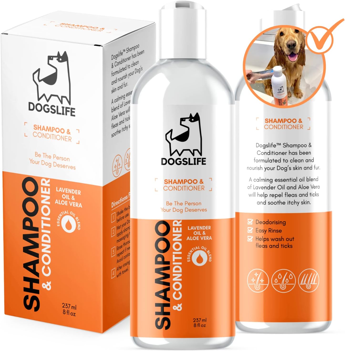 Dog Shampoo Conditioner AllinOne Shampoo For Dogs Anti Itch, Tick