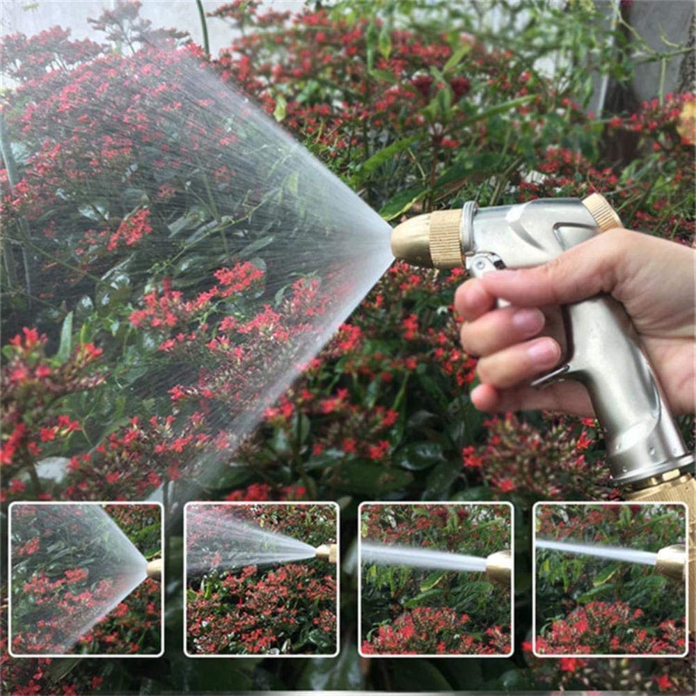 MU Lavar Manguera de Jardín Manguera de Goma Flexible de Coche, Manguera de Jardín Mágico Telescópico de Metal Spray Ampliable Ligera Tubo para el Jardín Patios de Riego